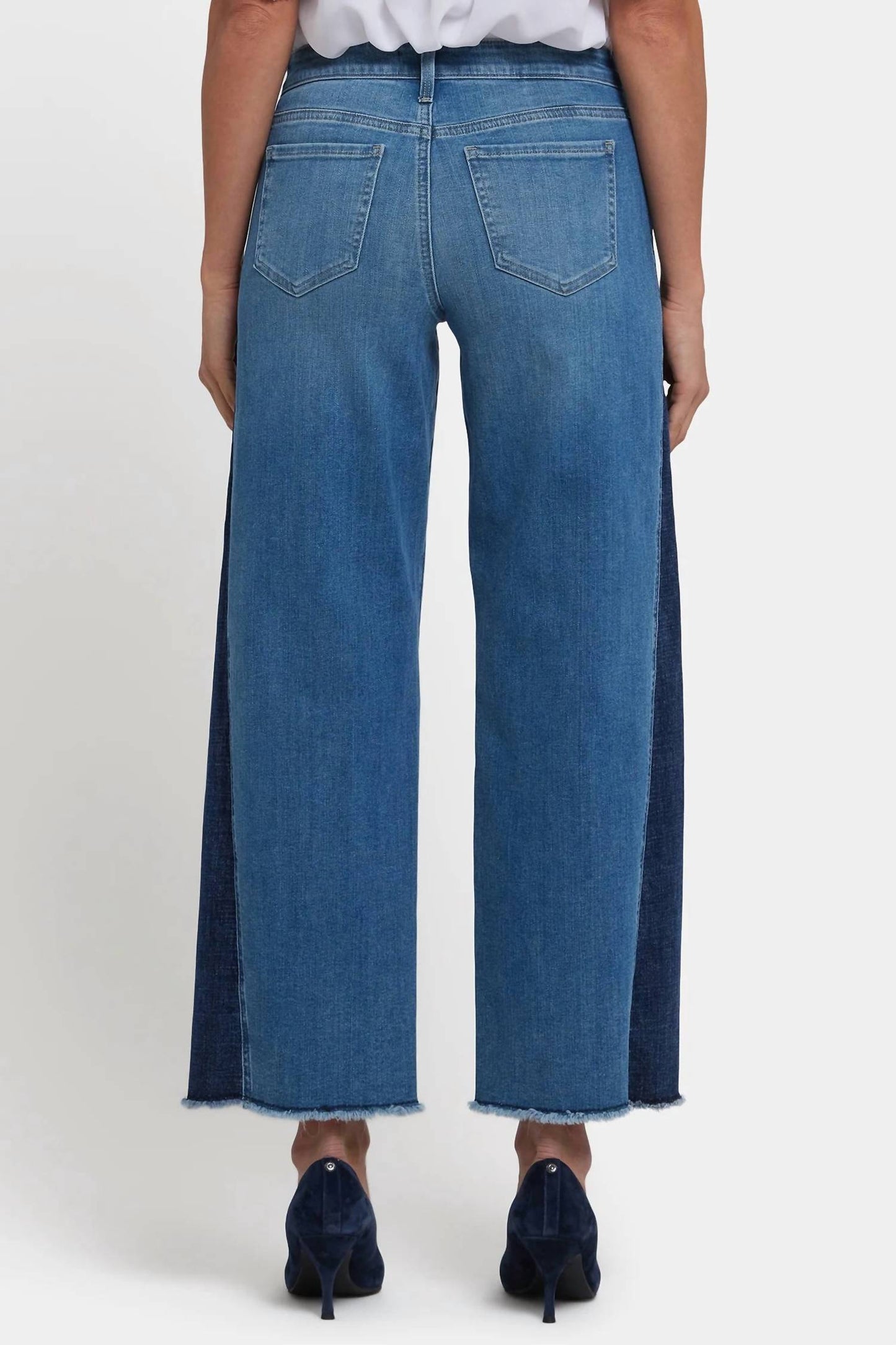 Nydj - Contrast Teresa Wide Leg Jeans