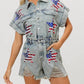 Trendsi - BiBi American Flag Washed Romper