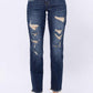 Judy Blue - Mid-rise Destroyed Boyfriend Jean