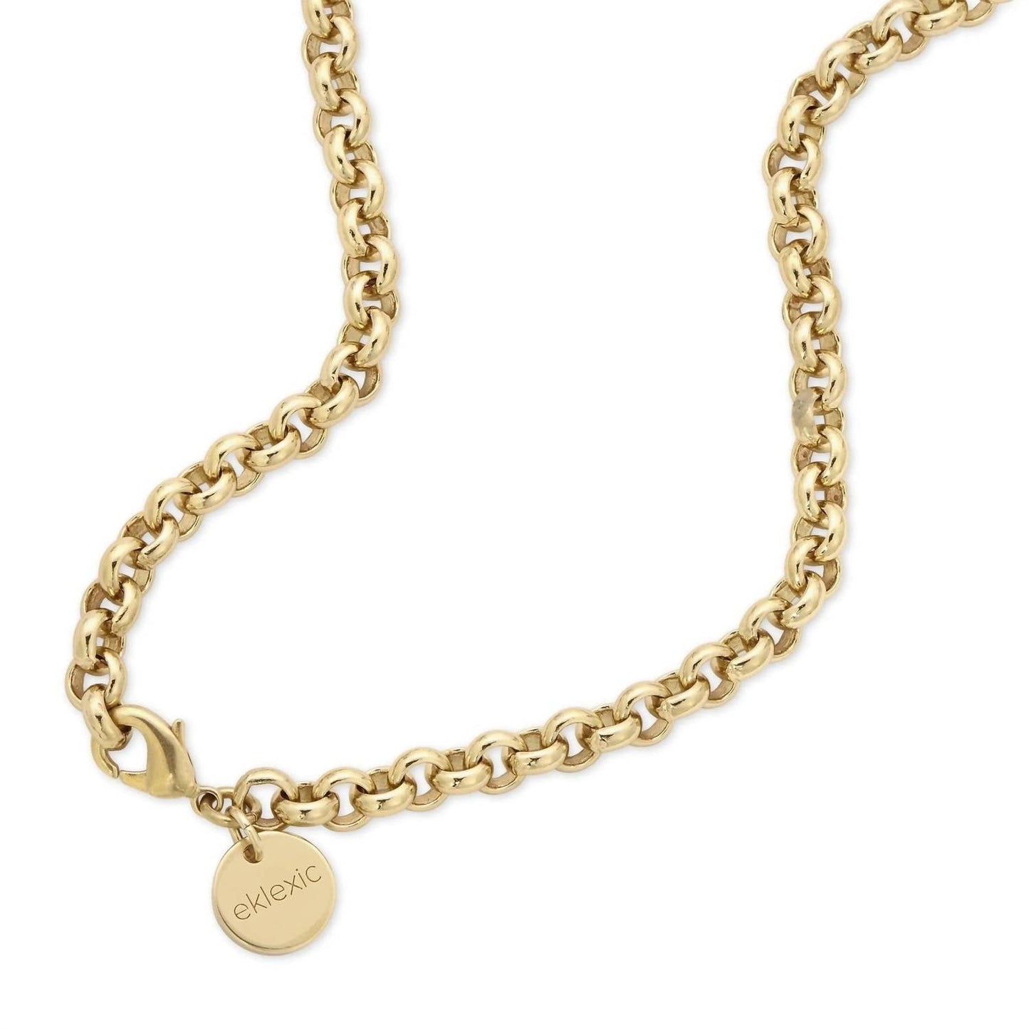 Eklexic - Women's Micro Royal Rolo Chain Necklace