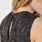 Apricot - Chevron Sequin Top