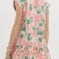 Entro - Pintuck Detail Watercolor Dress
