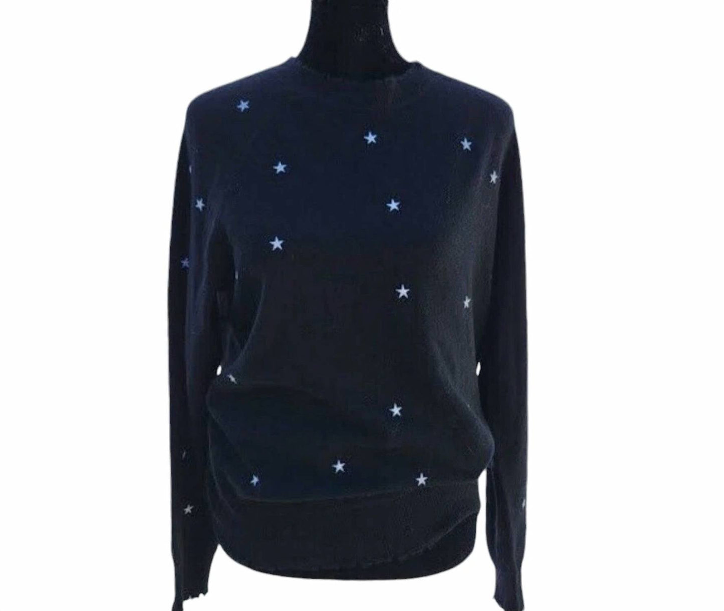 Aqua - Women's Turtleneck Cashmere Stars Sweater
