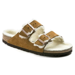 Birkenstock - Sandálias femininas Arizona Shearling