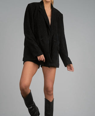 Elan - Cassie Blazer de veludo cotelê oversized