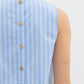 Entro - Striped High-low Hem Sleeveless Top