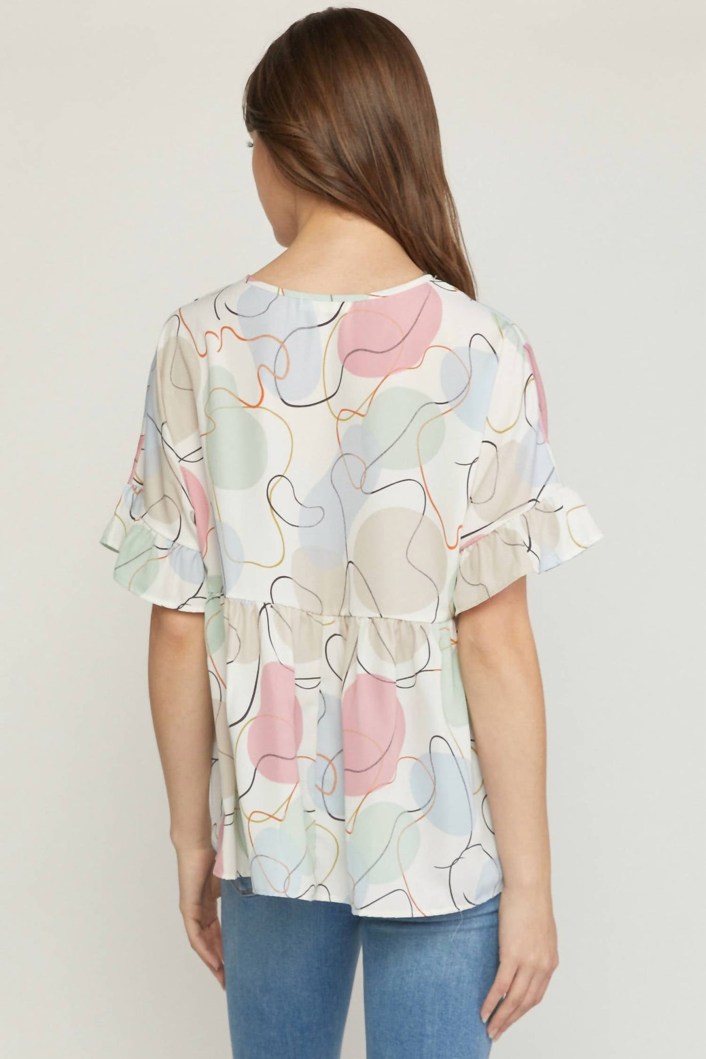 Entro - Abstract Peplum Top