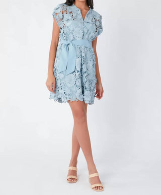 Abbey Glass - Vestido curto de renda 3D