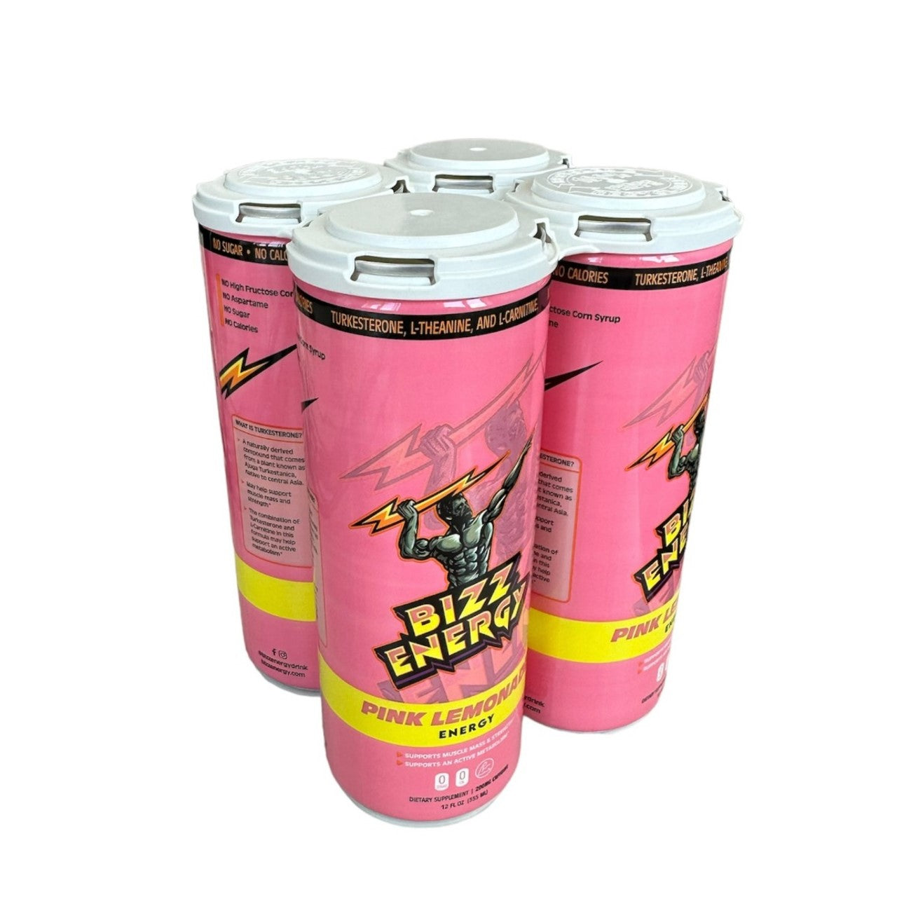 Bebida Energética Bizz - Pacote com 4, 12 oz