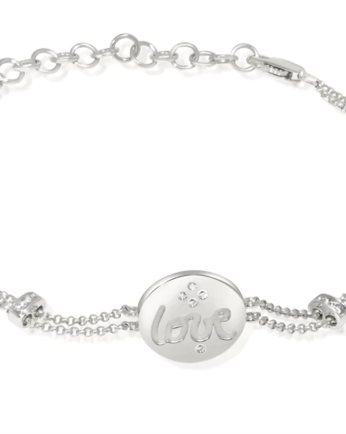 Diana M Jewels - 0.03 Cts Diamond Love Bracelet
