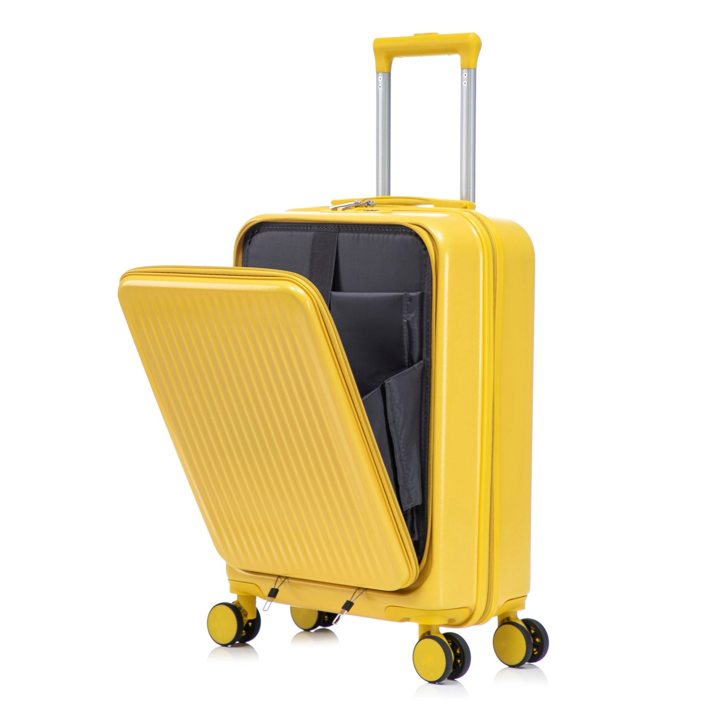 14'/20' 2-Piece ABS Spinner Wheel Luggage Set with Combination Lock