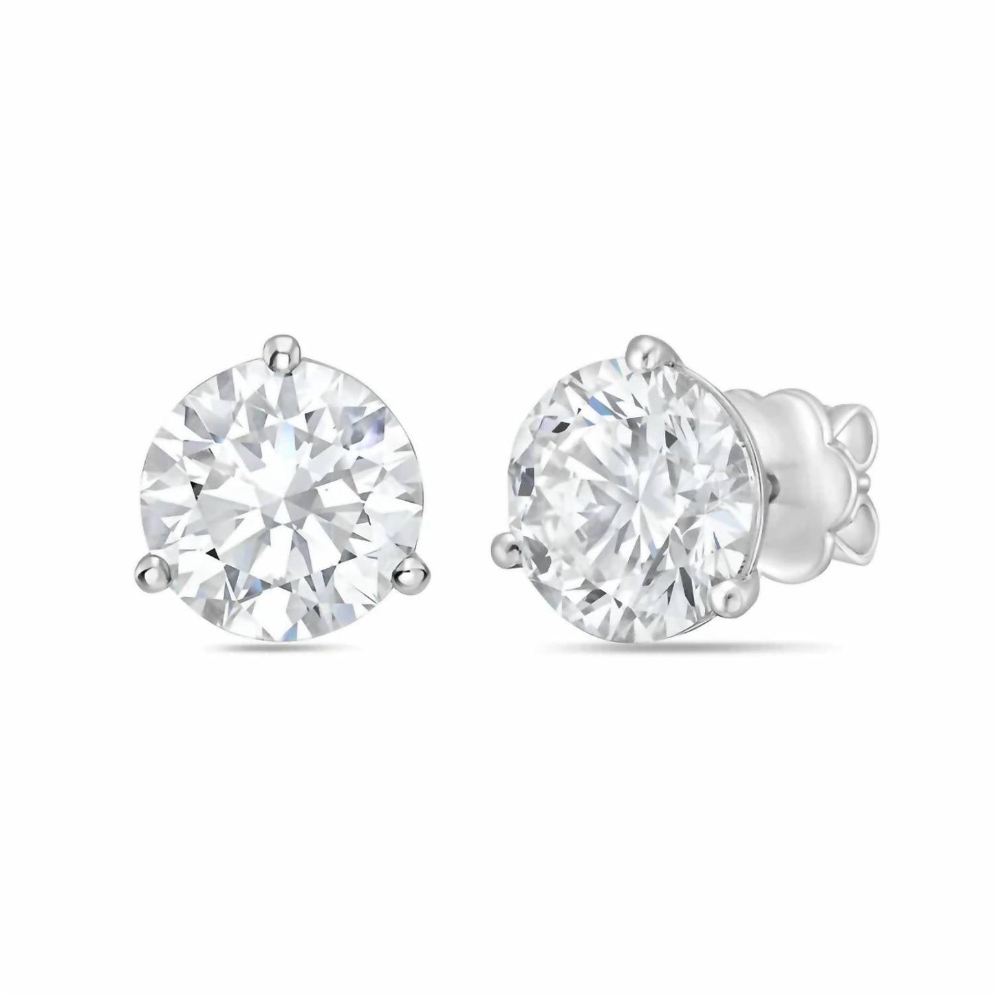 Diana M Jewels - Women's Lab Grown Round Diamond Stud Earrings