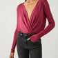 Free People - Turnt Long Sleeve V-neck Bodysuit