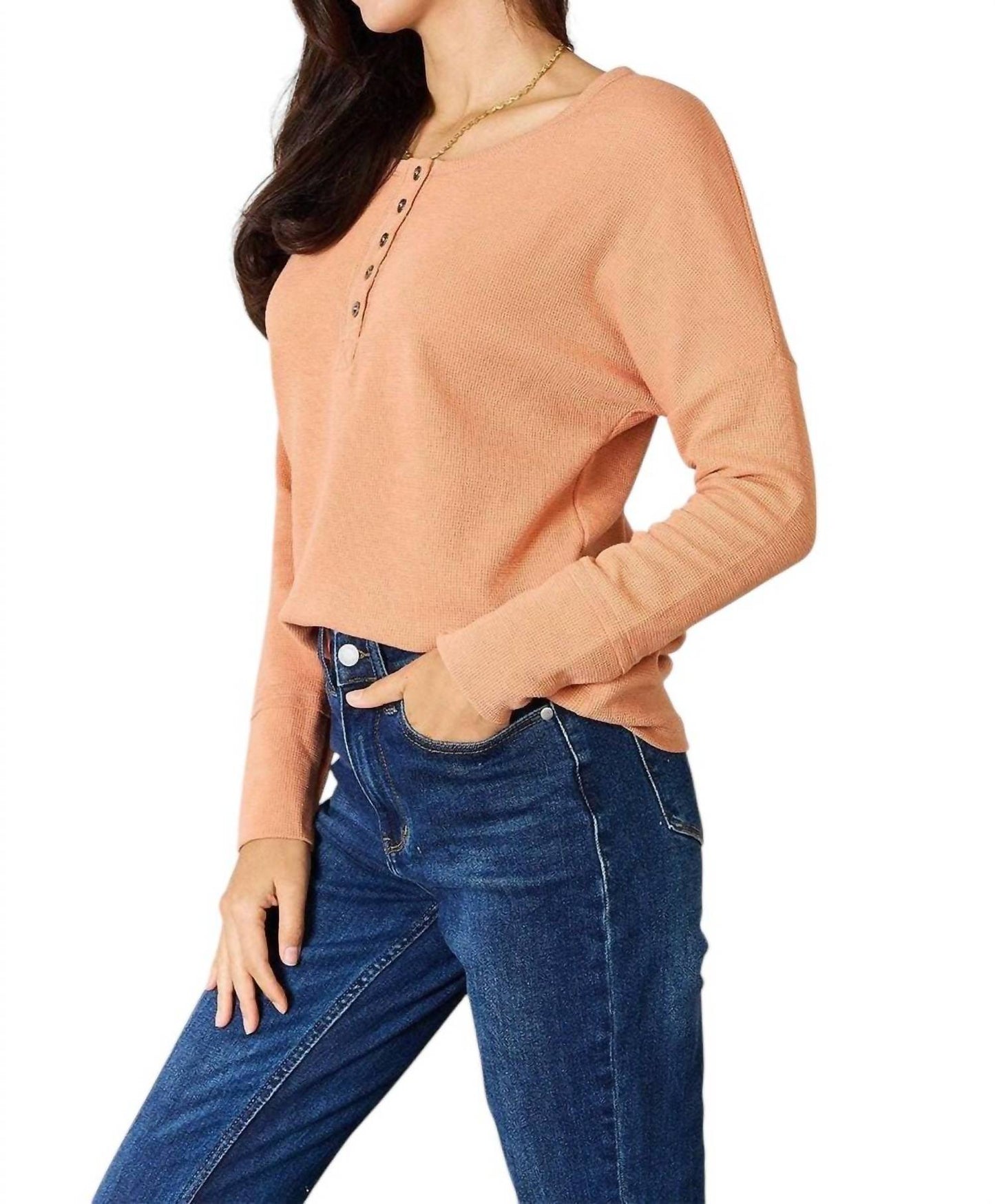 Basic Bae - Sophisticated Comfort Half Button Blouse
