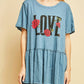 Entro - Love Graphic Peplum Top