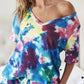 Bibi - Waffle Tie Dye V-neck Top