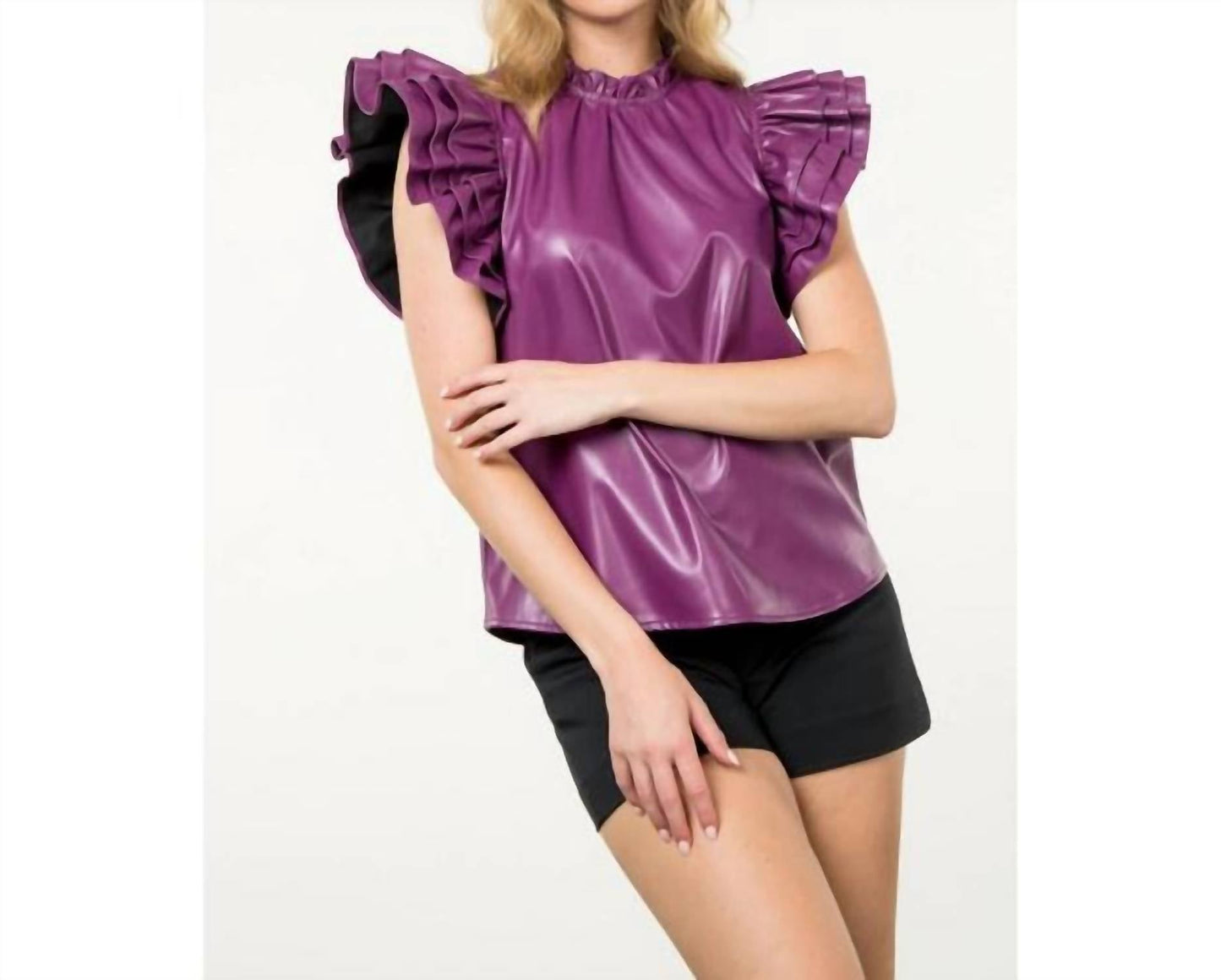 Thml - Feminine Flair Leather Top