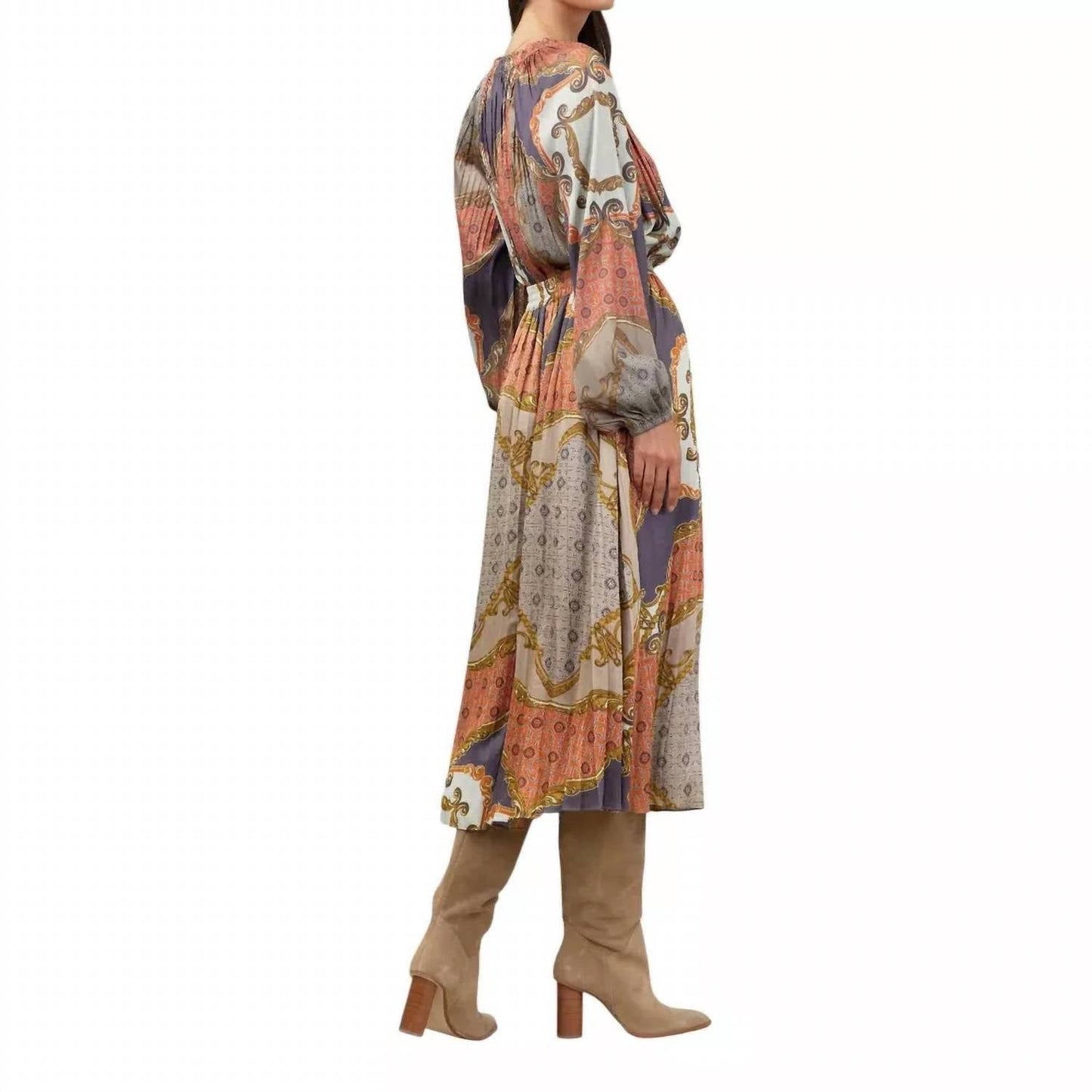 Current Air - Clara Subtle Pleated Midi Skirt