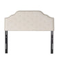 Charismatic Queen Size Headboard with Button Tufting and Nailhead Trim