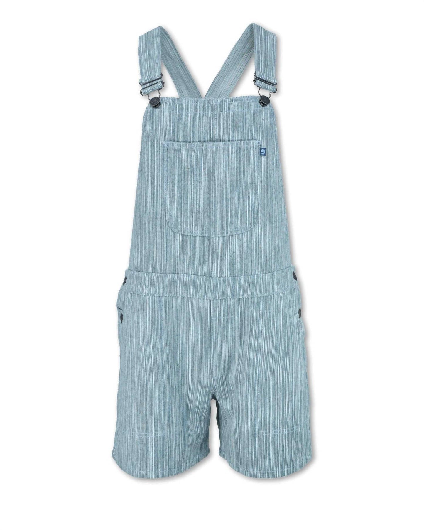 Purnell - Women's Striped Denim Overall Shorts