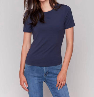 Charlie B - Camiseta manga curta de tecido duplo