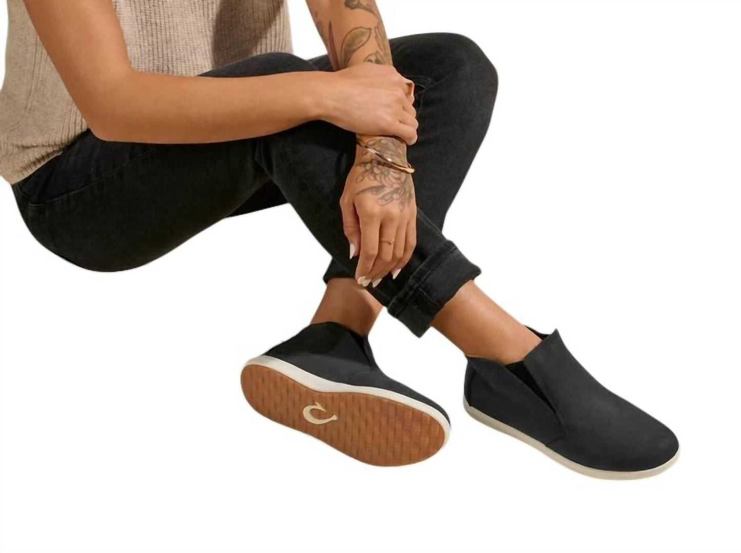 Olukai - Botas impermeáveis ​​femininas Hawai'iloa Manu Hope largas