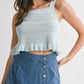 Miou Muse - Crochet Ruffle Hem Top