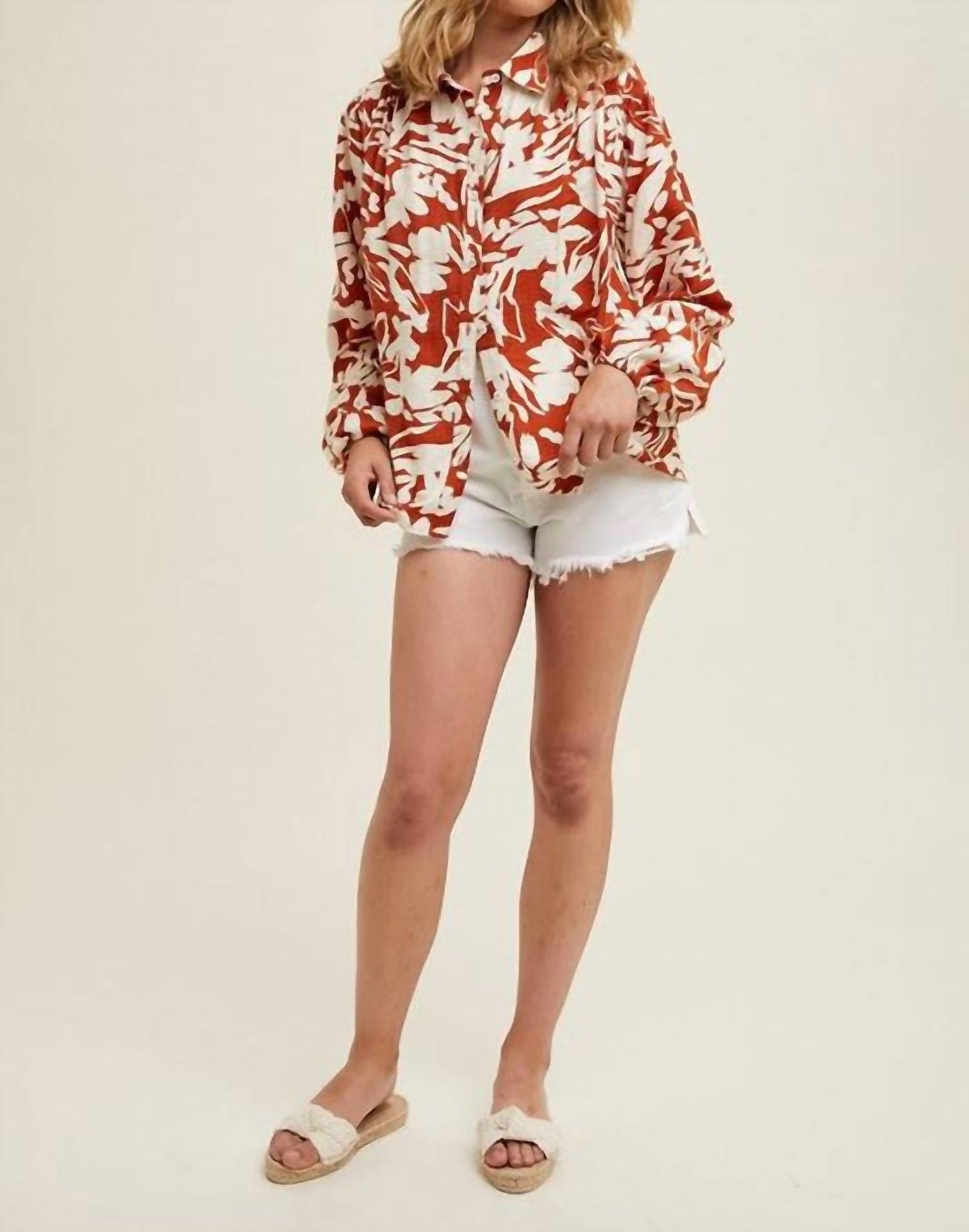 Wishlist - Floral Button Up Blouse