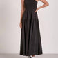Elan - Black Gauze One-strap Smocked Dress