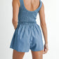 Mable - Ruched Short Romper