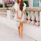 Buddylove - Floral Eyelet Babydoll Mini Dress