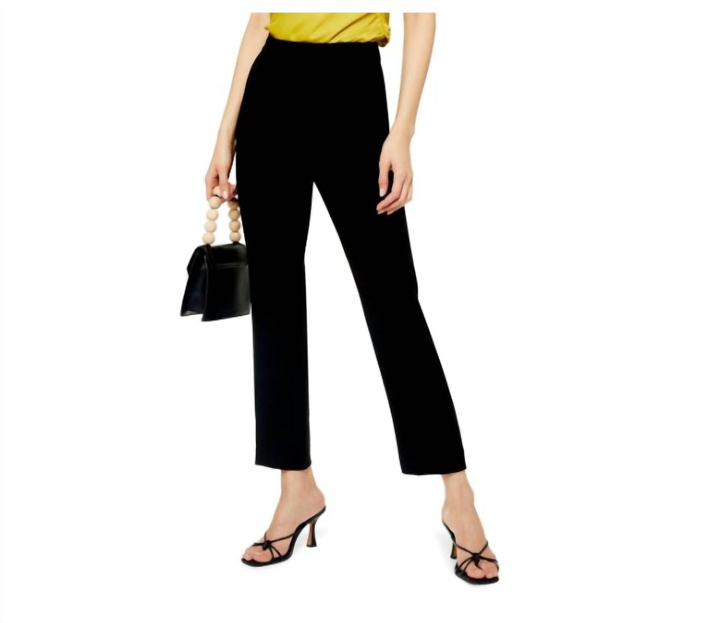 Topshop - Black Straight Cigarette Ankle Dress Pants