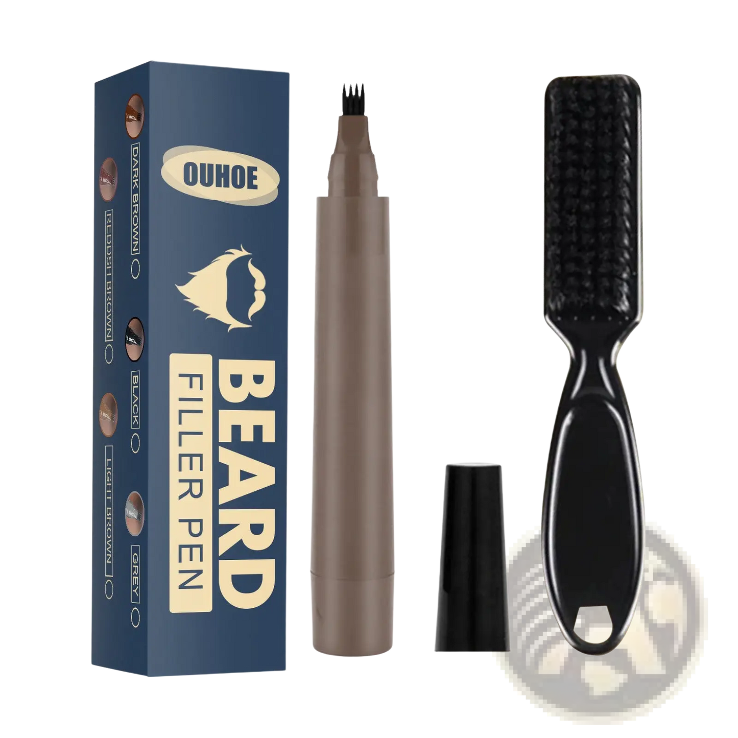 Beard Filler Pen Kit Waterproof Patchy Beard Pencil 4 Tip