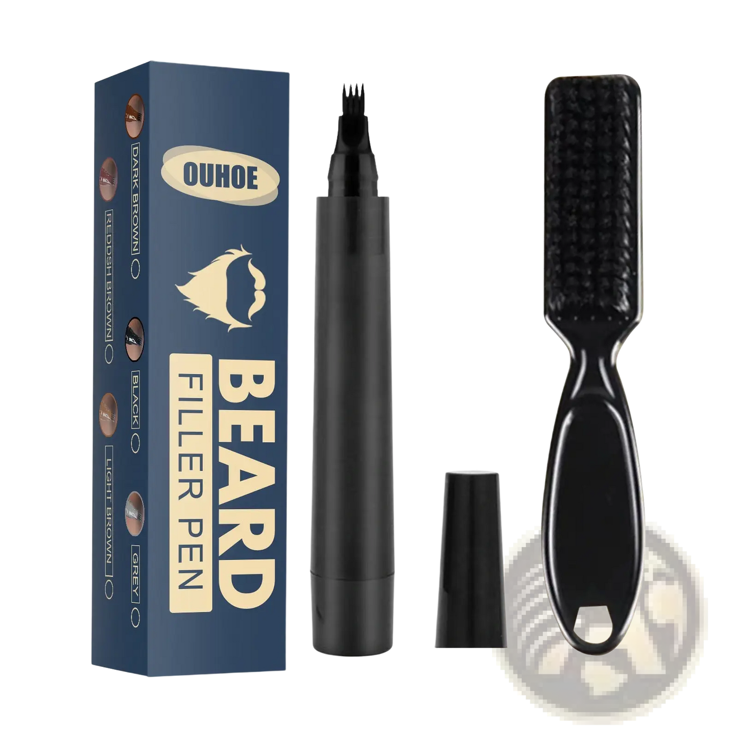 Beard Filler Pen Kit Waterproof Patchy Beard Pencil 4 Tip