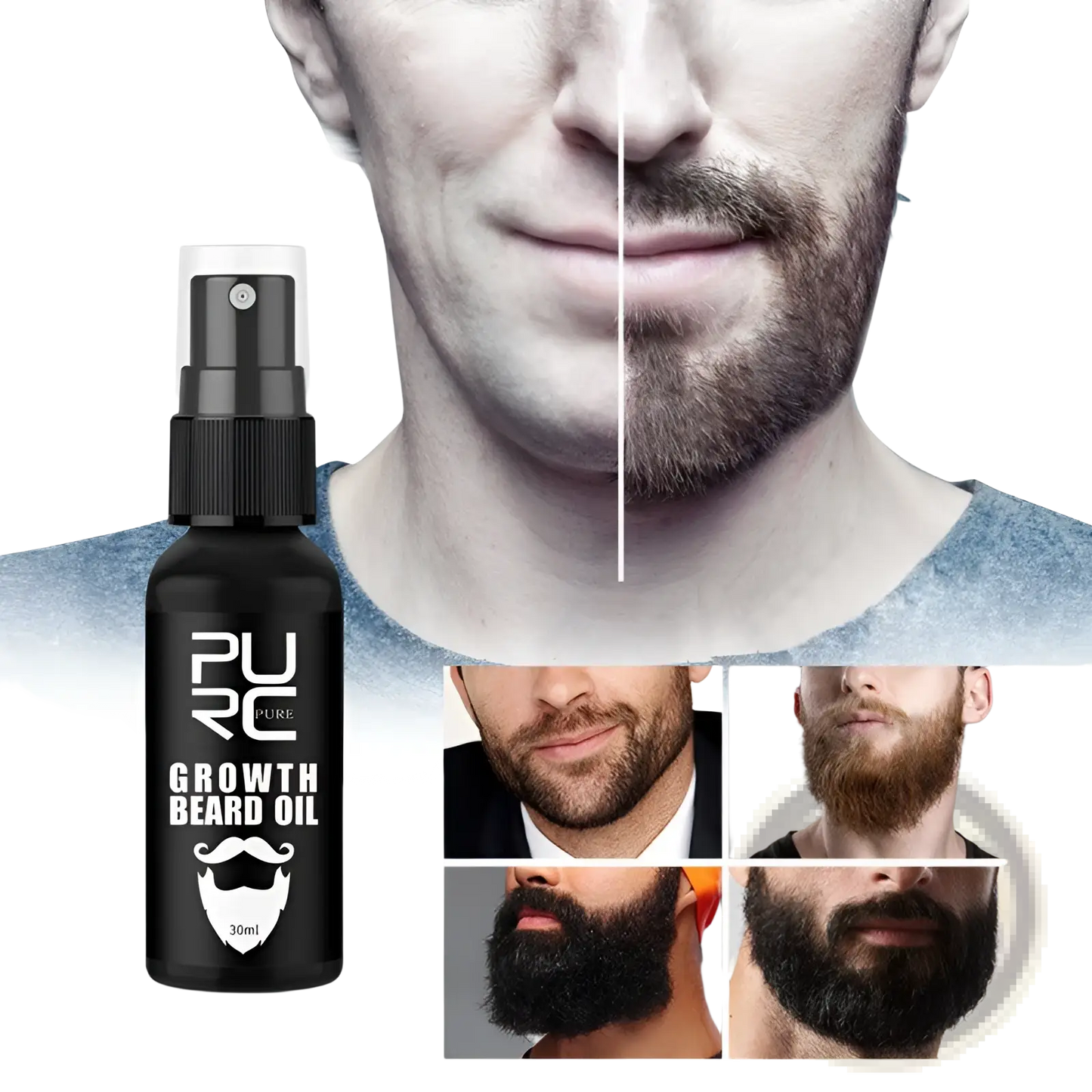 Beard Growth Liquid Pure Nourishing Oil Spray