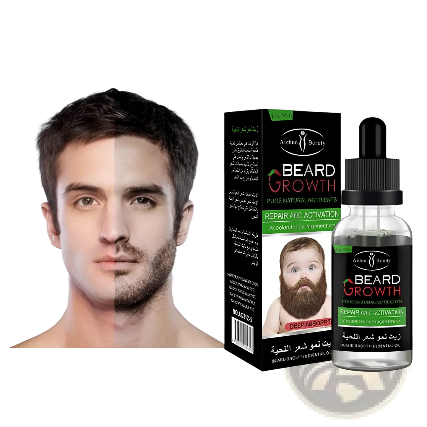 Beard Growth Oil for Natural Repair and Nourishing Care
