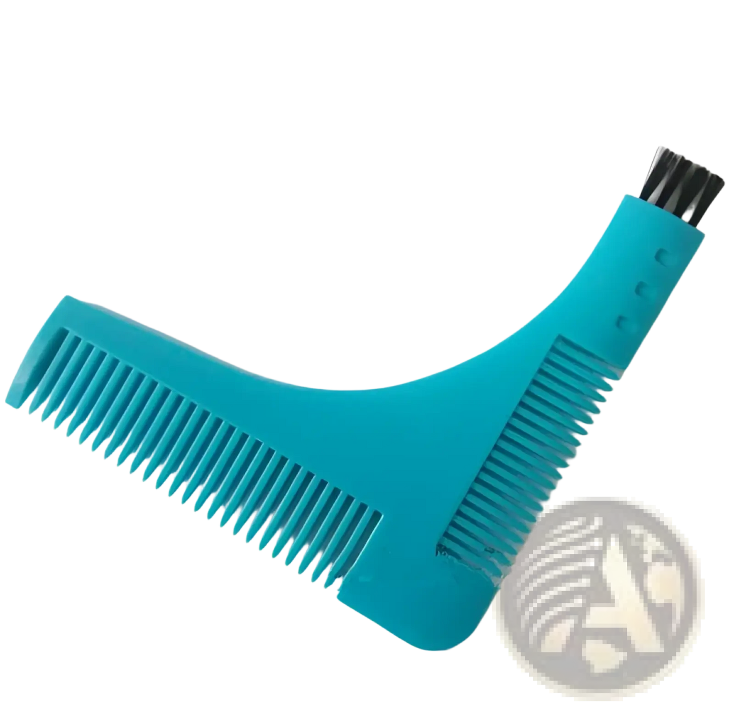 Beard Shaping Tool Template with Integrated Comb
