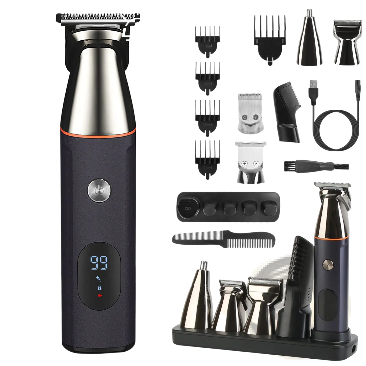 Beard Trimmer 5 in 1 Ipx5 Waterproof Grooming Kit