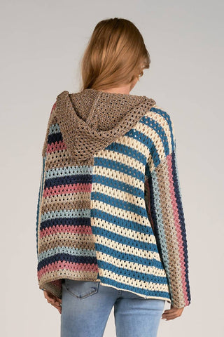 Elan - Cardigan com capuz e suéter