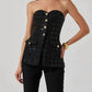 Astr - Adeline Sequin Houndstooth Bustier Top