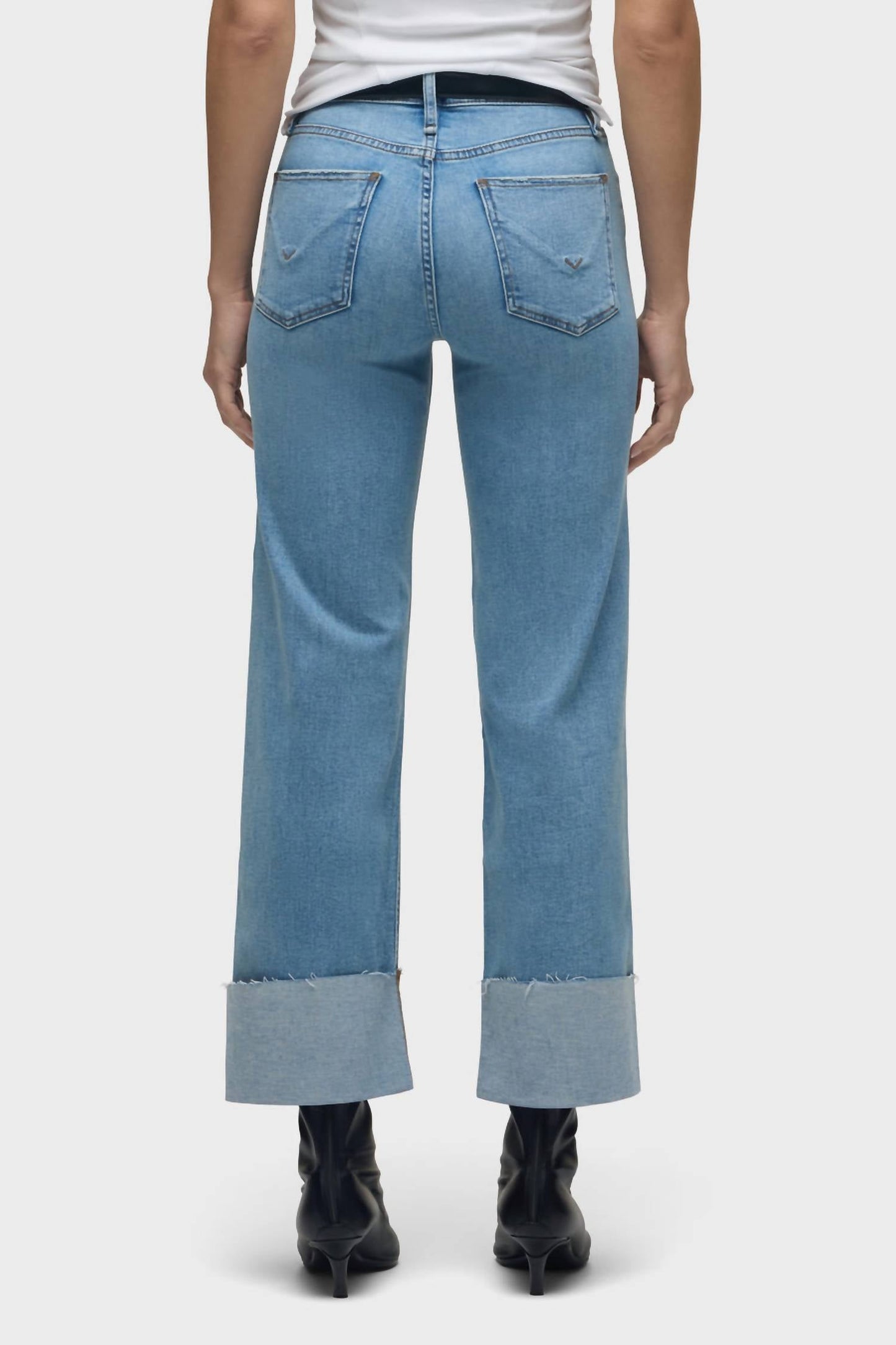 Hudson - Rosie High Rise Wide Leg Ankle Cuff Jean