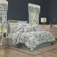 Elwood Evergreen Blue Botanical Full Comforter Set
