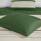 7 Pc Faux Suede Comforter Set Green King