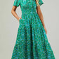 Sugarlips - Alina Floral Palmer Tiered Maxi Dress