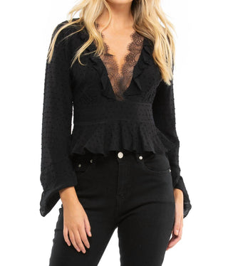 Blue Life - Blusa de manga comprida com decote em V Prince