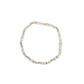 10K Two-Tone 2.00 Cttw Diamond "X" and Wave Link Bracelet (H-I Color, I1-I2 Clarity) - 7" Inches