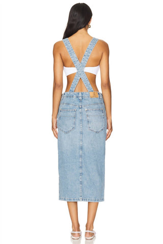 Free People - Bardot Denim Skirtall Overalls