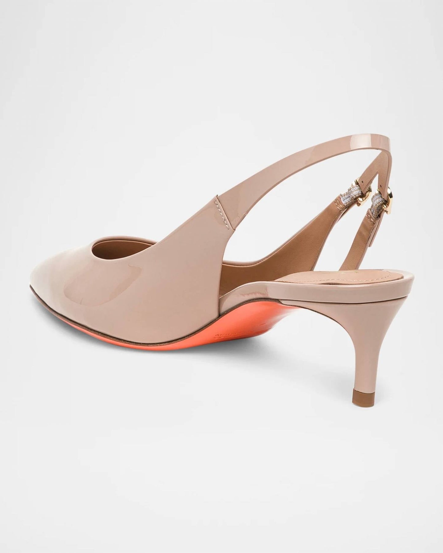 Santoni - Women's Audrey Patent Kitten Slingback Pumps