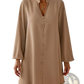 Bell Sleeve Button Down Midi Dress
