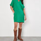 Apricot - T-shirt Oversize Cotton Tunic Dress